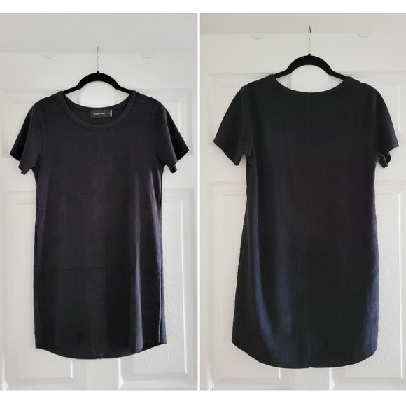 Mink Pink black faux suede t-shirt dress - Picture 4 of 6